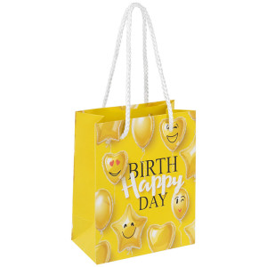 Пакет подарочный Золотая сказка Happy Birthday - 15*11*6 см