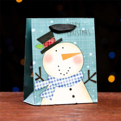 Пакет подарочный Снеговик - 11,5*14,5*6 см Пакет подарочный Снеговик - 11,5*14,5*6 см