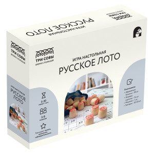 Игра настольная Три Совы Русское лото с деревянными бочонками
