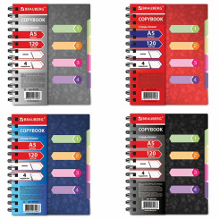 Тетрадь Brauberg Rich - А5 - 120 листов - На спирали - Клетка Тетрадь Brauberg Rich - А5 - 120 листов - На спирали - Клетка