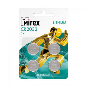 Батарейка литиевая Mirex - CR2032 - 3В - 20*3,2 мм - 1 штука