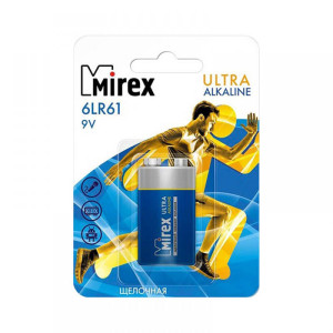 Батарейка Mirex - Крона - 6LR61 - 9V - 1 штука