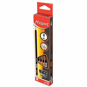 Карандаш чернографитный Maped Black Pep's Deco - В - Ластик - Заточен