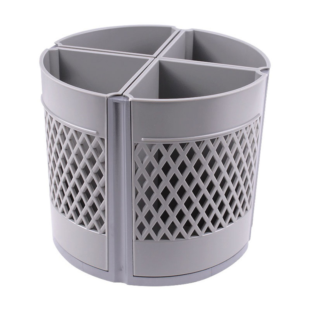 Подставка канцелярская Квартет - Пластик - Серая Подставка канцелярская Квартет - Пластик - Серая