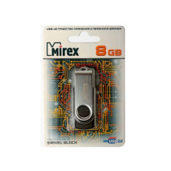 USB-флешка-накопитель Mirex Swivel Black - 8 ГБ - Черная