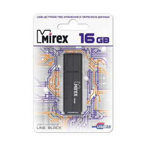 USB-флешка-накопитель Mirex Line Black - 16 ГБ - Черная