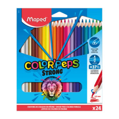 Набор цветных карандашей Maped Color'Peps Strong - 24 цвета - Трехгранные - Пластиковые