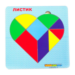 Игра головоломка Woodlandtoys Танграм - Листик