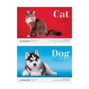 Альбом для рисования ArtSpace Cat.Dog - А4 - 16 листов