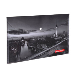 Папка-конверт на кнопке Brauberg Night City - А4 - 160 мкм