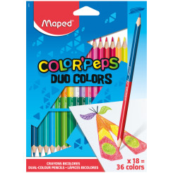 Набор двусторонних цветных карандашей Maped Color'Peps - 36 цветов