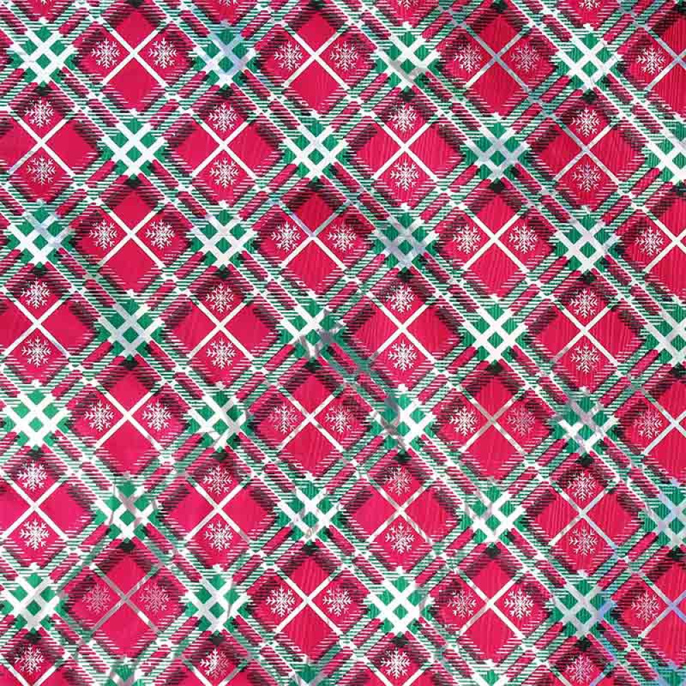 Пленка декоративная упаковочная голография Клетка - 70*100 см Пленка декоративная упаковочная голография Клетка - 70*100 см