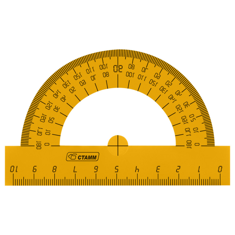 Транспортир пластиковый - 10 см - Ассорти Транспортир пластиковый - 10 см - Ассорти