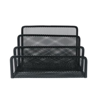 Подставка канцелярская deVENTE - 3 отделения - Металлическая - Черная