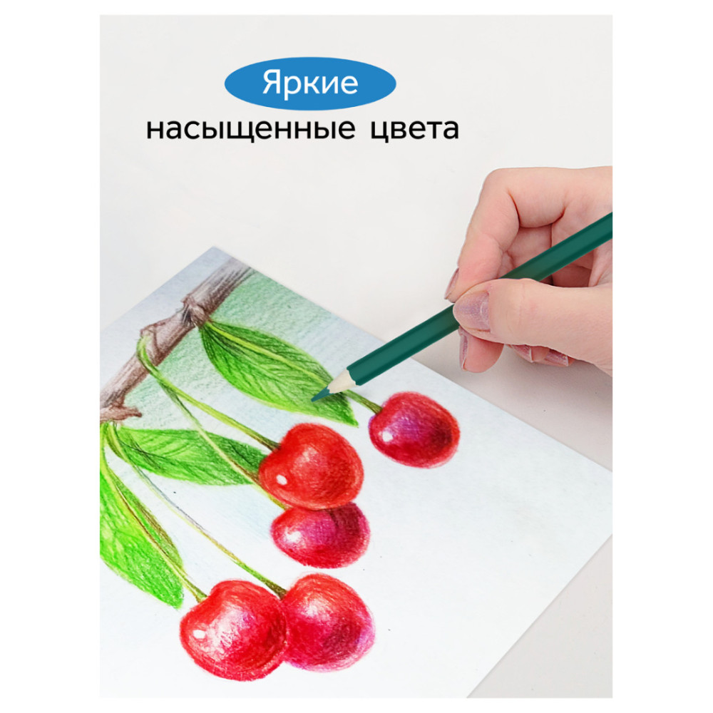 Набор цветных карандашей акварельных Гамма Классические с кистью - 18 цветов Набор цветных карандашей акварельных Гамма Классические с кистью - 18 цветов