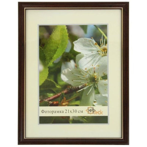 Фоторамка - 21*30 см - Темный орех с позолотой