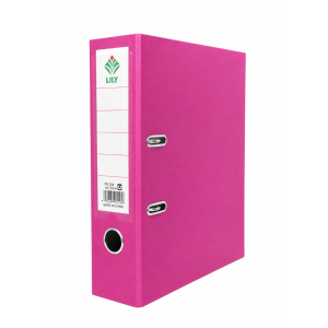 Папка-регистратор Lily 554PK - А4 - 75 мм - Розовый
