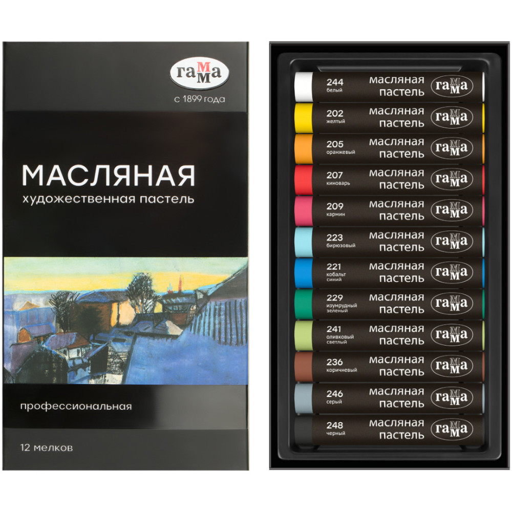 Пастель масляная Гамма - 12 цветов Пастель масляная Гамма - 12 цветов