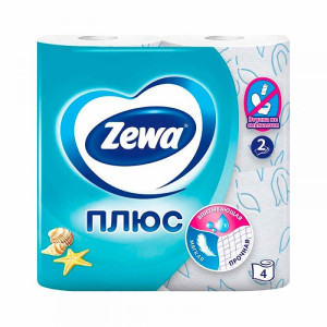 Туалетная бумага Zewa Плюс - 4 рулона