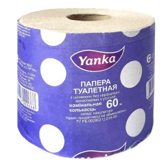Туалетная бумага Спартак Yanka - 60 м - Втулка Туалетная бумага Спартак Yanka - 60 м - Втулка