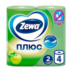 Туалетная бумага Zewa Плюс Яблоко - 4 рулона