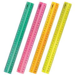 Линейка пластиковая с держателем Стамм Neon Crystal - 30 см - Ассорти