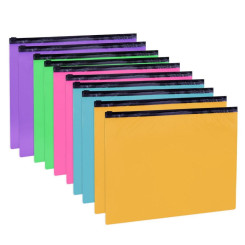 Папка-конверт Staff на молнии - А4 - 150 мкм - Ассорти