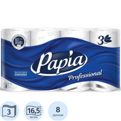 Туалетная бумага Papia Professional - 8 рулонов