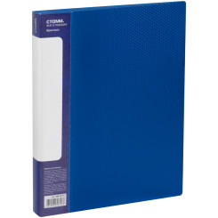 Папка на 4 кольцах Стамм Кристалл - А4 - 40 мм - Синяя