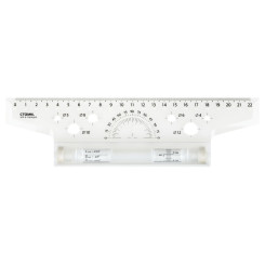 Линейка рейсшина с пластиковым роликом Стамм - 22 см