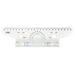 Линейка рейсшина с пластиковым роликом Стамм - 22 см