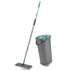 Швабра с отжимом и ведром Miley Light Mop- 8/7л двухкамерное - насадка из микрофибры