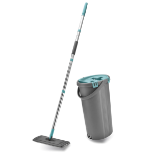 Швабра с отжимом и ведром Miley Light Mop- 8/7л двухкамерное - насадка из микрофибры