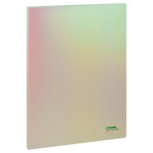 Папка с боковым зажимом Стамм Сияние - 17 мм - А4 - 700 мкм - Белая