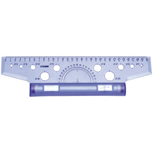 Линейка рейсшина с пластиковым роликом Стамм - 30 см