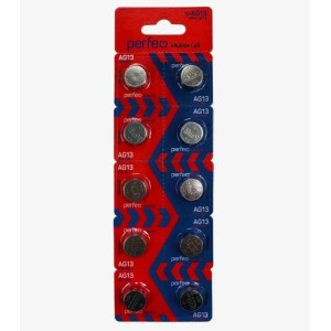 Батарейка щелочная Perfeo LR44/AG13 - 10BP - 1,5 V - 1 штука