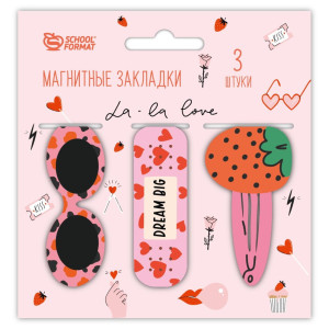 Закладки магнитные для книг Schoolformat - 3 шт
