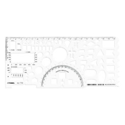 Линейка офицерская Стамм - 65 элементов - 20 см