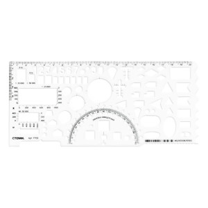 Линейка офицерская Стамм - 65 элементов - 20 см