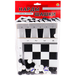 Игра настольная Шашки и нарды - 2 поля