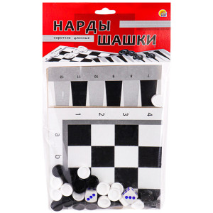 Игра настольная Шашки и нарды - 2 поля