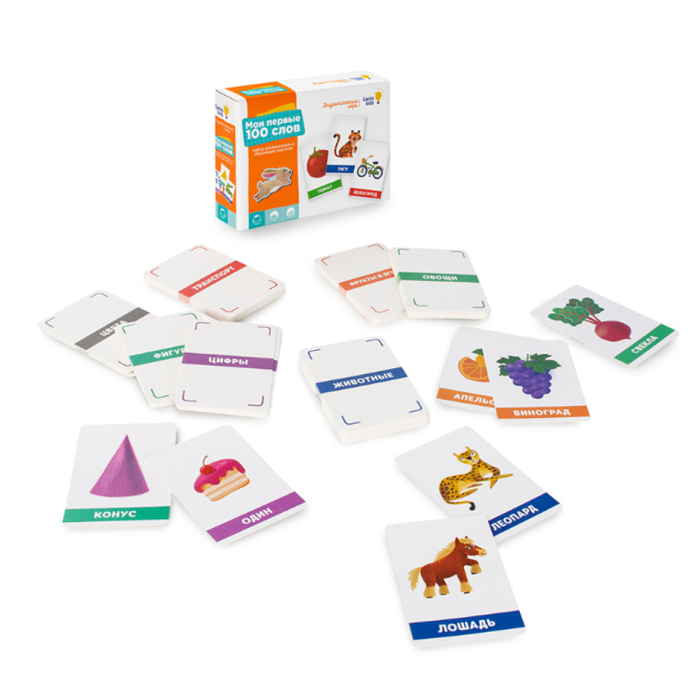 Игра настольная Genio Kids Дидактика Мои первые 100 слов Игра настольная Genio Kids Дидактика Мои первые 100 слов