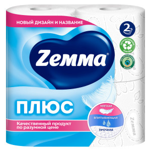 Туалетная бумага Zemma - 4 рулона