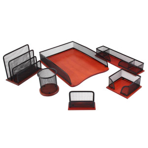 Набор настольный - 6 предметов - Дерево и металл