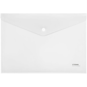 Папка-конверт Стамм на кнопке - 180 мкм - А4 - Прозрачная