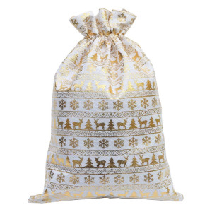 Подарочный мешочек Золотая Сказка X-Mas Pattern - 30*45 см