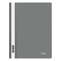Скоросшиватель пластиковый Стамм - А4 - 180 мкм - Серый