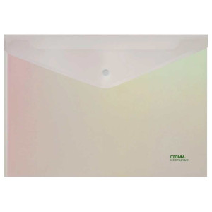 Папка-конверт Стамм Сияние на кнопке - 180 мкм - А4 - Белая