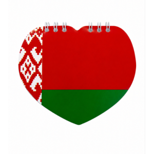 Блокнот Полеспечать Сердечко Флаг  - А7 - На спирали - 40л