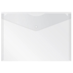 Папка-конверт на кнопке 309 - 160 мкм - А4 - Прозрачная